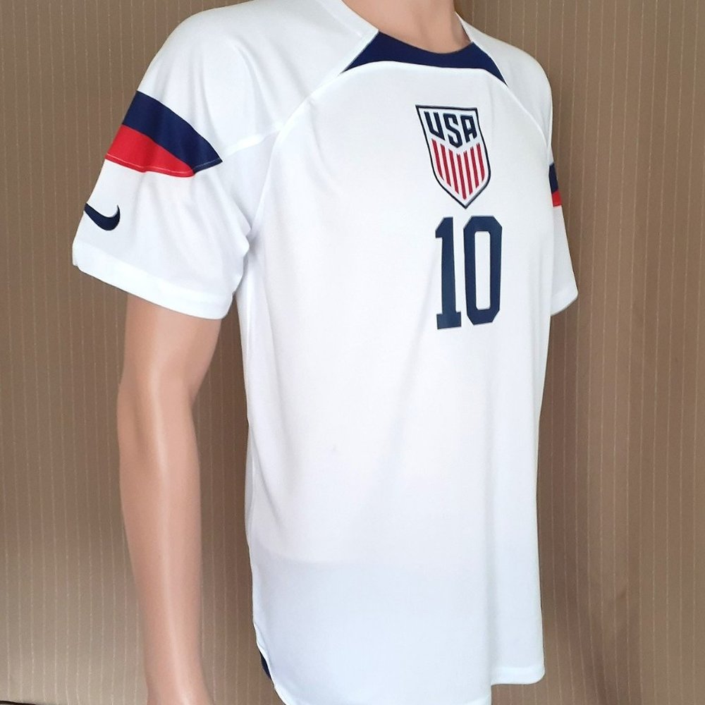 Christian Pulisic #10 USA National Team Home Men's Jersey White